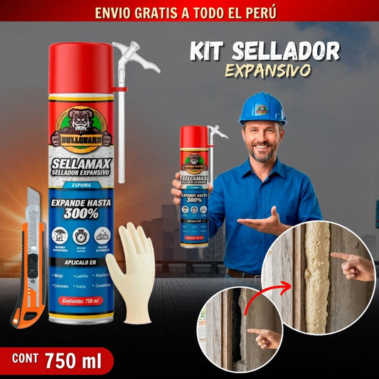 KIT SELLADOR EXPANSIVO PRO + GUANTES + CUTER F1