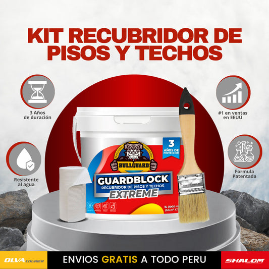 KIT RECUBRIDOR DE PISOS Y TECHOS + BROCHA + MALLA F2
