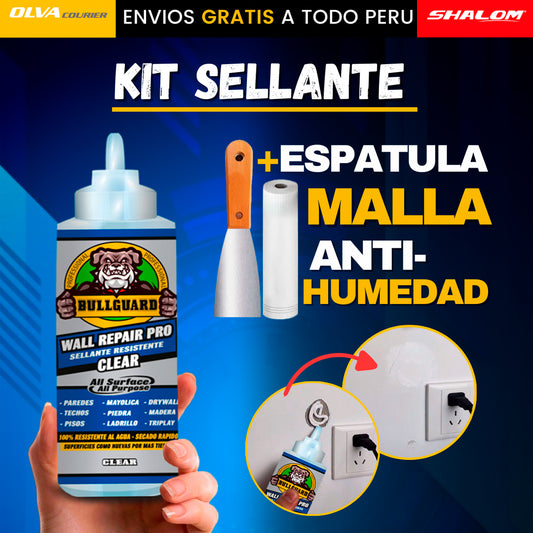 KIT SELLANTE REPARADOR + ESPATULA + MALLA E7